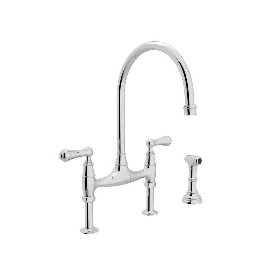 Rohl Perrin And Rowe Polished Chrome 2 Handle Deck Mount Bridge Rohl Perrin And Rowe Polished Chrome 2 Handle Deck Mount Bridge Kitchen Faucet