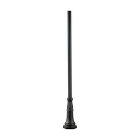 Z-Lite 518P 96" Concrete Mounted Fluted Outdoor Post - Black