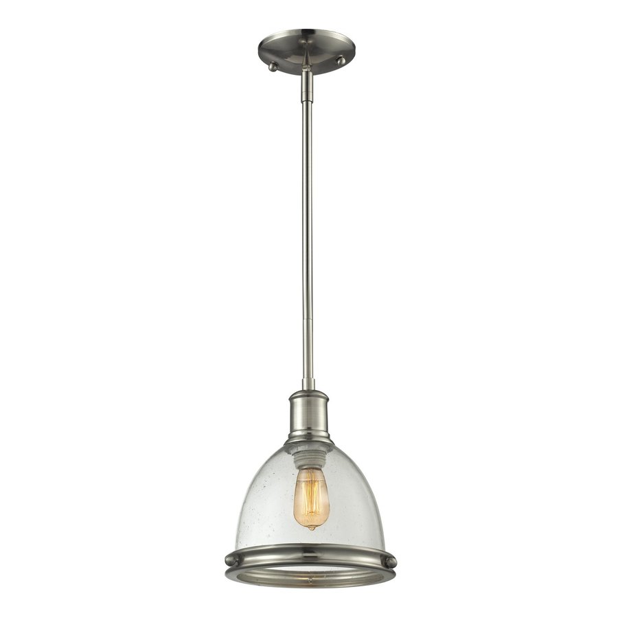 Z-Lite Mason Brushed Nickel Mini Modern/Contemporary Seeded Glass Dome ...