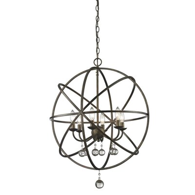 Acadia 6 Light Golden Bronze Transitional Globe Chandelier Acadia 6 Light Golden Bronze Transitional Globe Chandelier