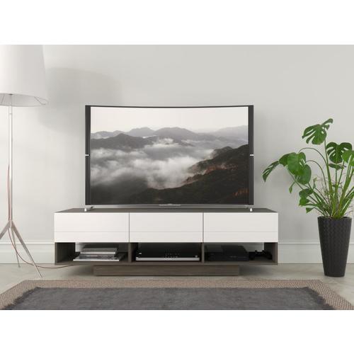 Nexera Nexera 105148 Rustik Tv Stand 60 In Bark Grey And White