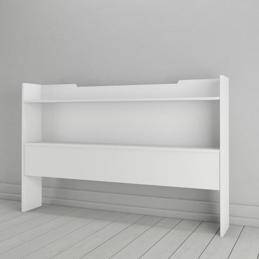 Nexera White Melamine and Matte White Lacquer Queen Headboard in the