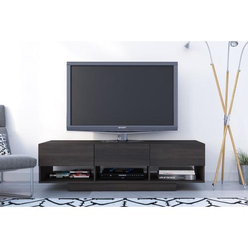 Nexera Nexera 105130 Rustik Tv Stand 60 In 3 Drawers Ebony At