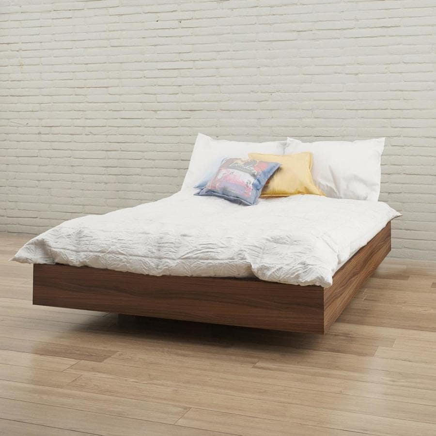 Nexera Alibi Walnut Full Low-Profile Bed