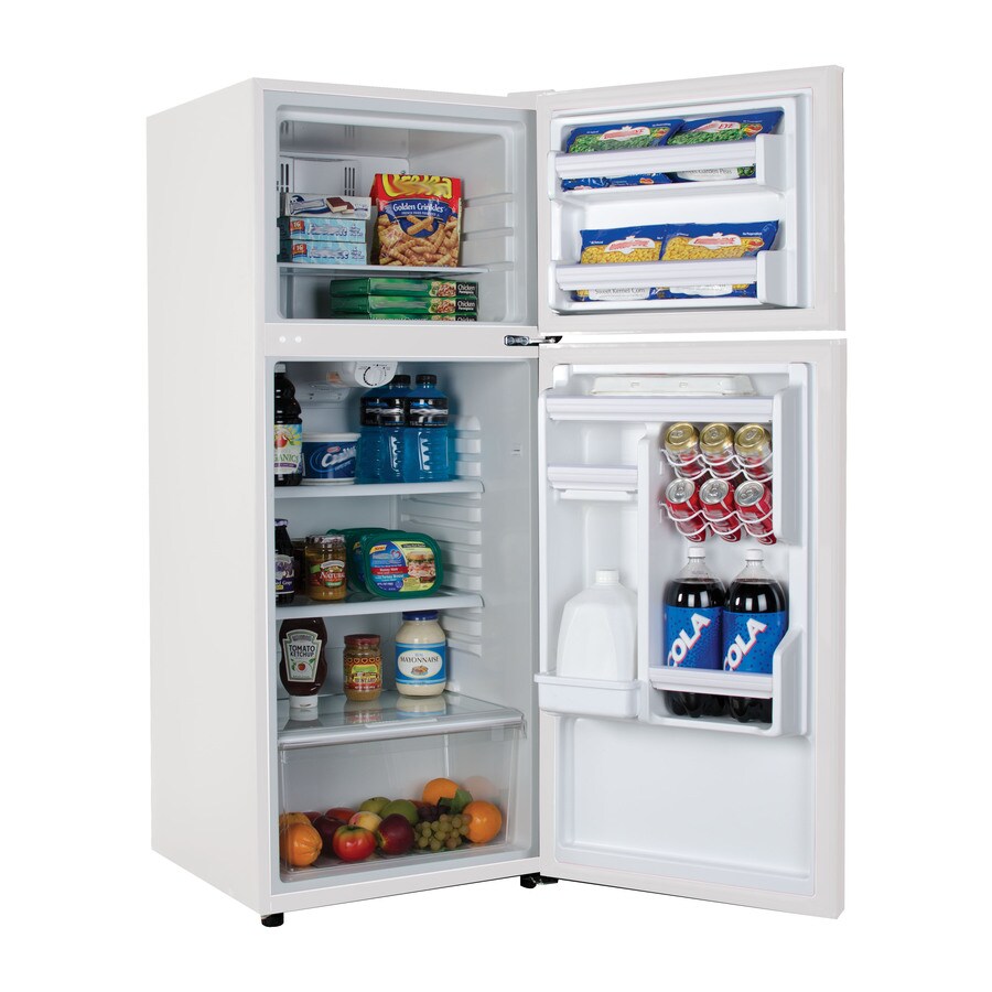 Haier 10.1-cu ft Top-Freezer Refrigerator (White) in the Top-Freezer ...