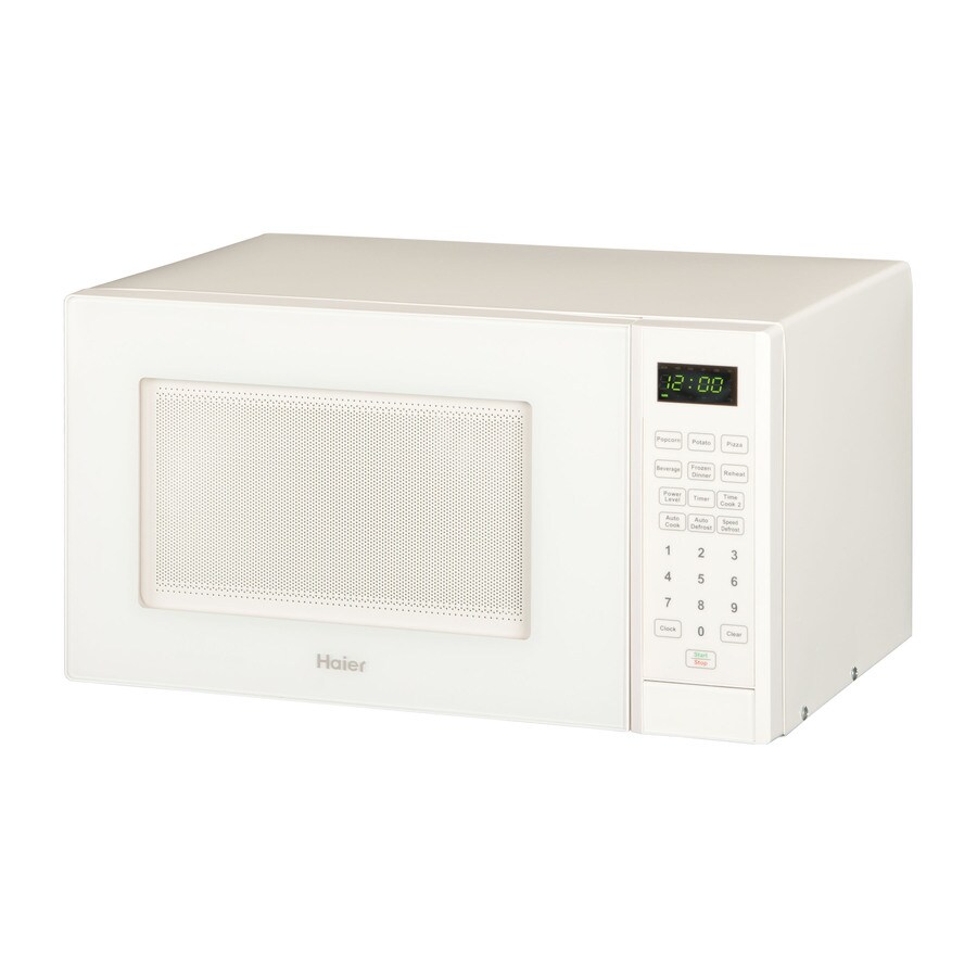 Haier 0.9cu ft 900Watt Countertop Microwave (White) at
