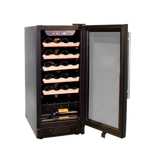 Haier 26Bottle Black Wine Chiller in the Wine Coolers department at