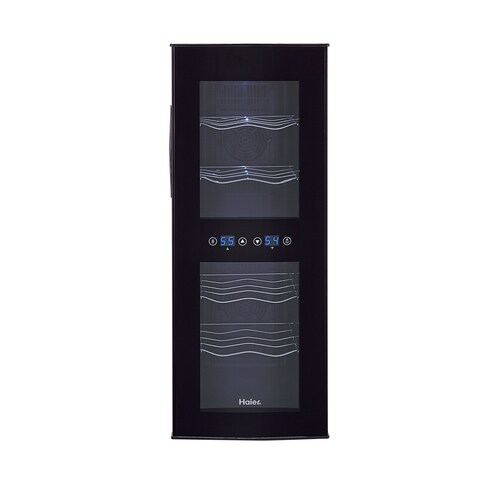 Haier 12Bottle Black Dual Zone Wine Chiller in the Wine Coolers