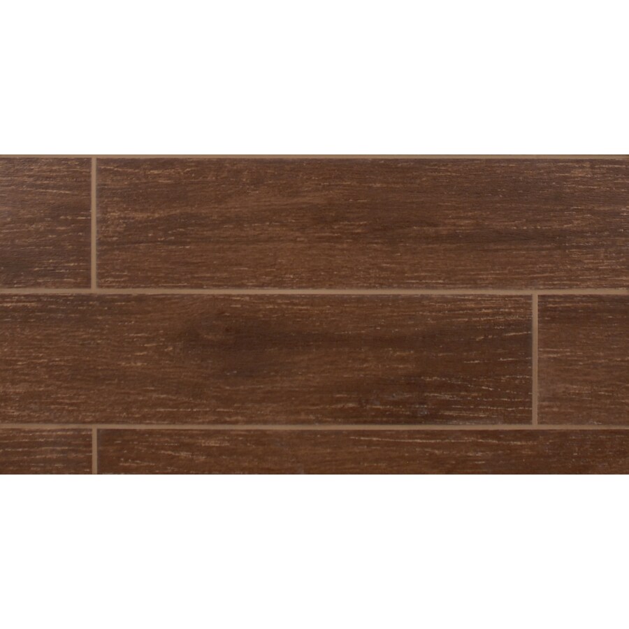 Bedrosians 11 Pack Prestige Walnut Glazed Porcelain Indoor Bedrosians 11 Pack Prestige Walnut Glazed Porcelain Indoor Outdoor Floor Tile Common