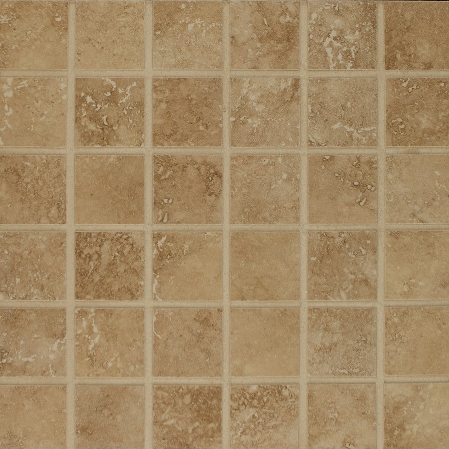 Bedrosians Roma Terra Camel Porcelain Uniform Squares Mosaic Bedrosians Roma Terra Camel Porcelain Uniform Squares Mosaic Floor Tile Common 13 In