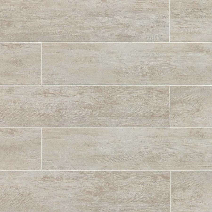 Bedrosians River Wood 4 Pack Blanc 8 In X 48 Porcelain Look Bedrosians River Wood 4 Pack Blanc 8 In X 48 Porcelain Look Floor And Wall Tile Common Actual 7 75 47 25