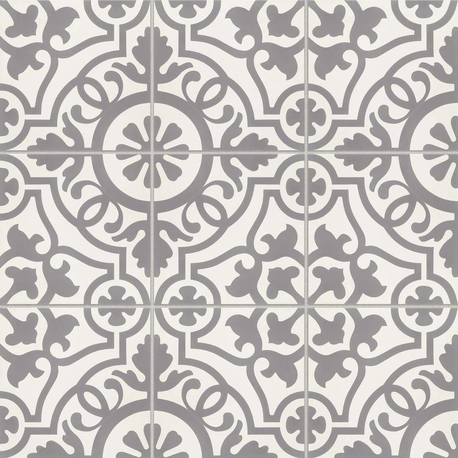 Bedrosians Remy 12 Pack Damsel 8 In X 8 In Matte Cement Encaustic Tile In The Tile Department At Lowes Com