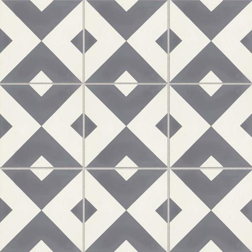 Bedrosians Remy 12Pack Frame 8in x 8in Matte Concrete Encaustic Tile
