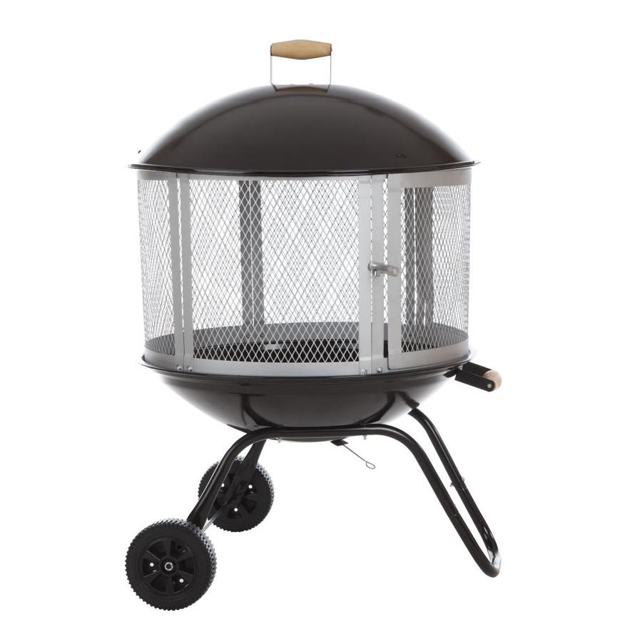 Fire Sense 28 In W Black Steel Wood Burning Fire Pit At Lowes Com