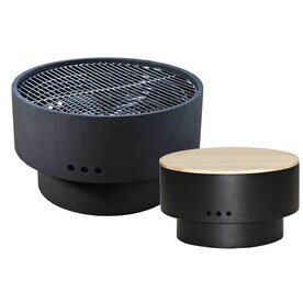 UPC 690730605325 product image for Fire Sense 23.64-in W Black Steel Wood-Burning Fire Pit | upcitemdb.com