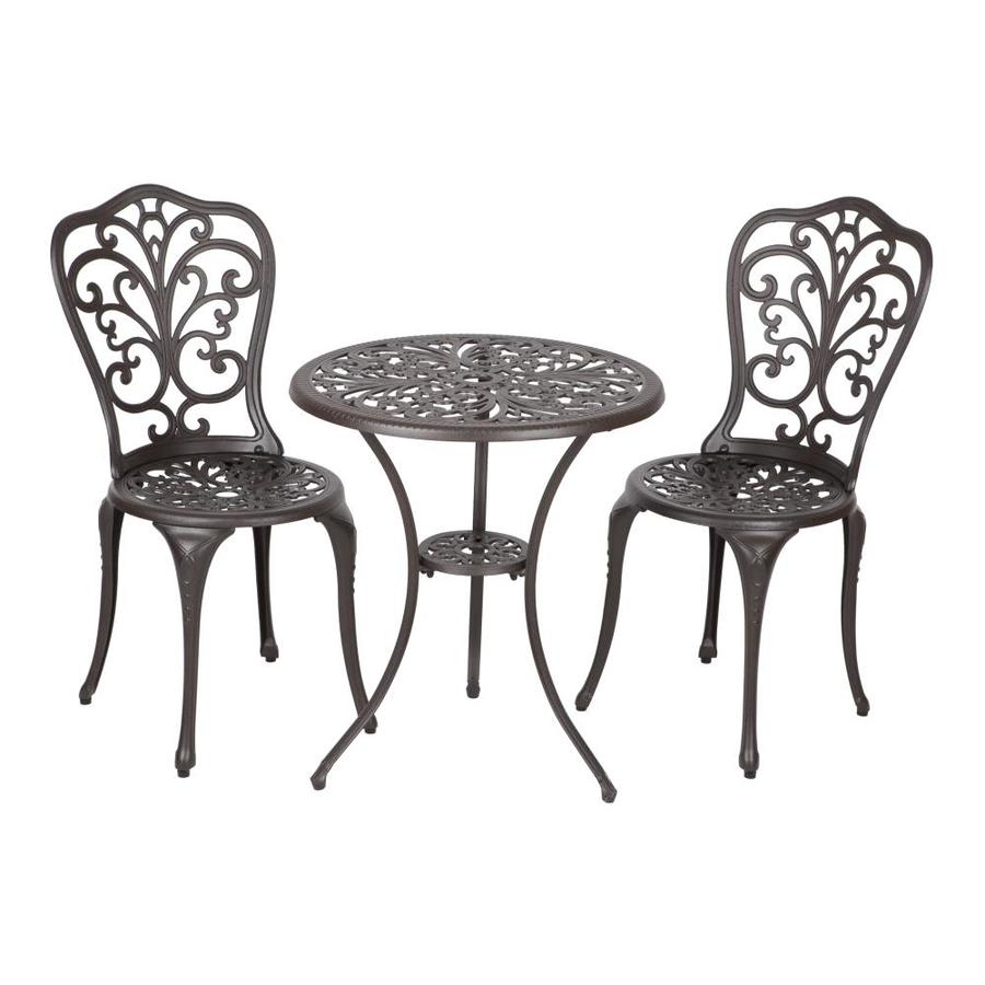 Shop Patio Sense Faustina 3-Piece Bronze Metal Frame Bistro Patio