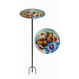 Garden Treasures 10in Butterfly Glass Birdbath