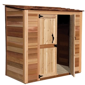 UPC 691530000914 product image for Outdoor Living Today Lean-To Cedar Storage Shed (Common: 6-ft x 3-ft; Interior D | upcitemdb.com