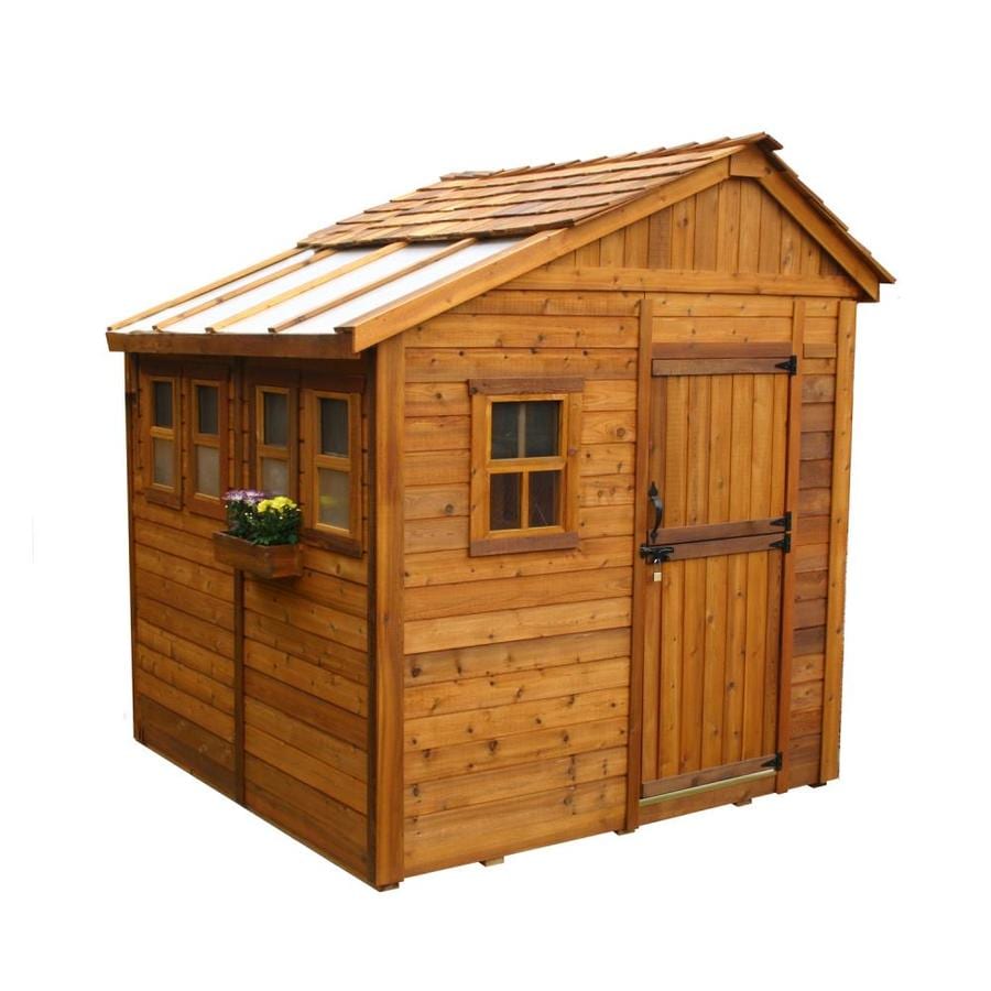 Shop Outdoor Living Today Saltbox Cedar Storage Shed (Common: 8-ft x 8 