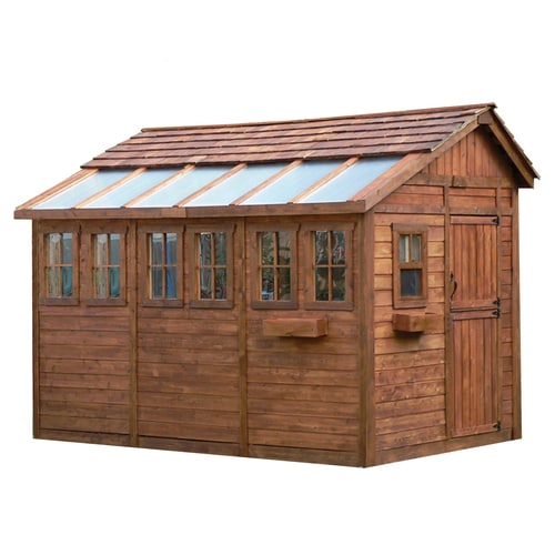 outdoor living today 8-ft x 12-ft saltbox cedar wood