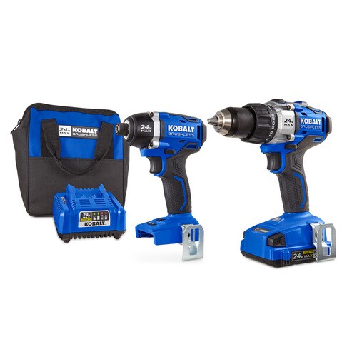 Kobalt 2-Tool 24-Volt Max Brushless Power Tool Combo Kit with Soft Case