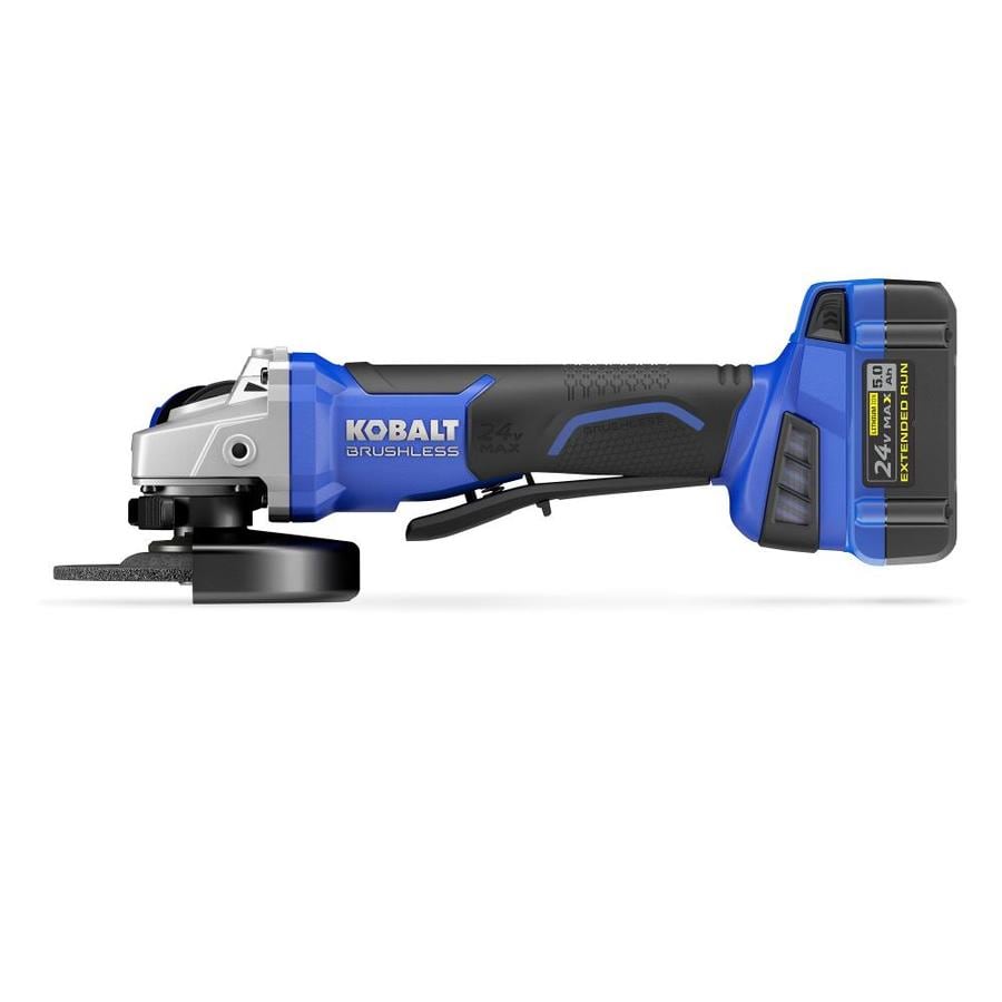 Kobalt 5in 24volt Max Cordless Angle Grinder (1Battery Included) in the Angle Grinders