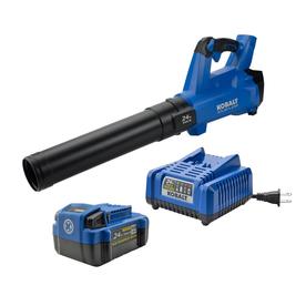 Kobalt 24-Volt Lithium Ion 410-CFM 100-MPH Brushless Cordless Electric Leaf Blower (Battery Included)