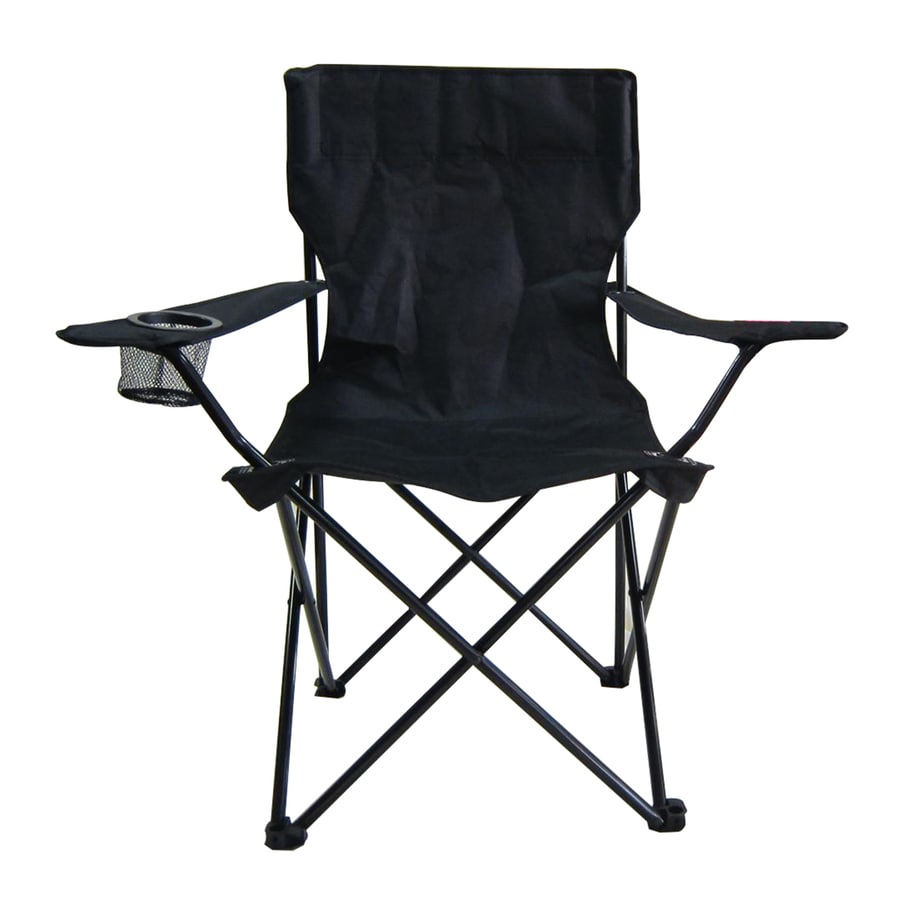 Garden Treasures Black Steel Camping Chair at