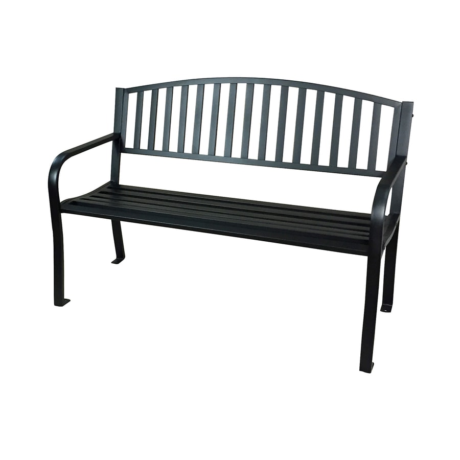 Garden Treasures 23.63-in W x 50-in L Black Steel Patio ...