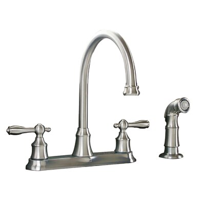 Aquasource Stainless Steel Pvd 2 Handle High Arc Kitchen Faucet At