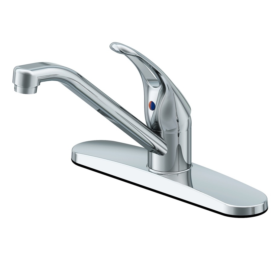 Project Source Chrome 1-Handle Low-Arc Kitchen Faucet in ...