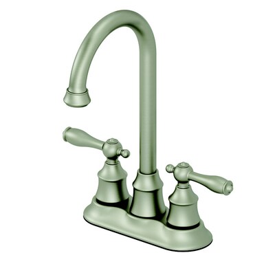 Aquasource Brushed Nickel 2 Handle Kitchen Faucet At Lowes Com