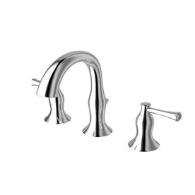 Jacuzzi Alistair Polished Chrome 2-Handle Widespread WaterSense Bathroom Sink Faucet with Drain