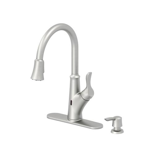 Jacuzzi Lofton Stainless Steel 1 Handle Deck Mount Pull Down