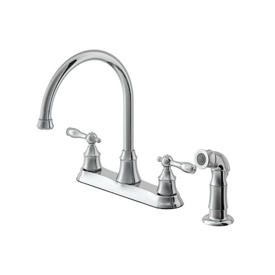 Aquasource Stainless Steel 2 Handle Pull Out Kitchen Faucet With