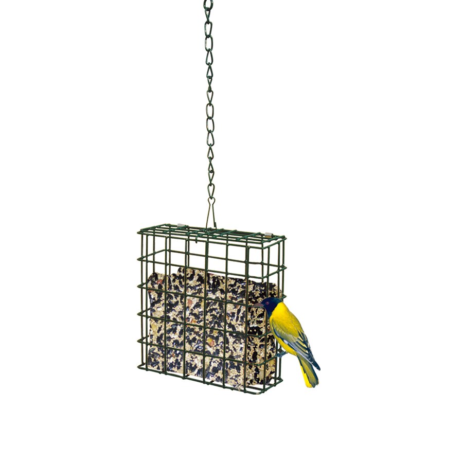 garden treasures green metal suet bird feeder