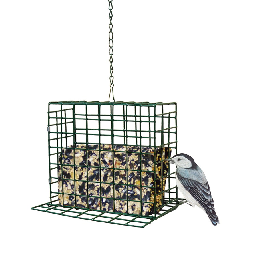 garden treasures green metal suet bird feeder