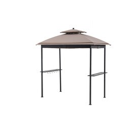 Grill Gazebos At Lowes Sunjoy Brown Steel Rectangle Grill Gazebo Exterior 5 Ft X 8