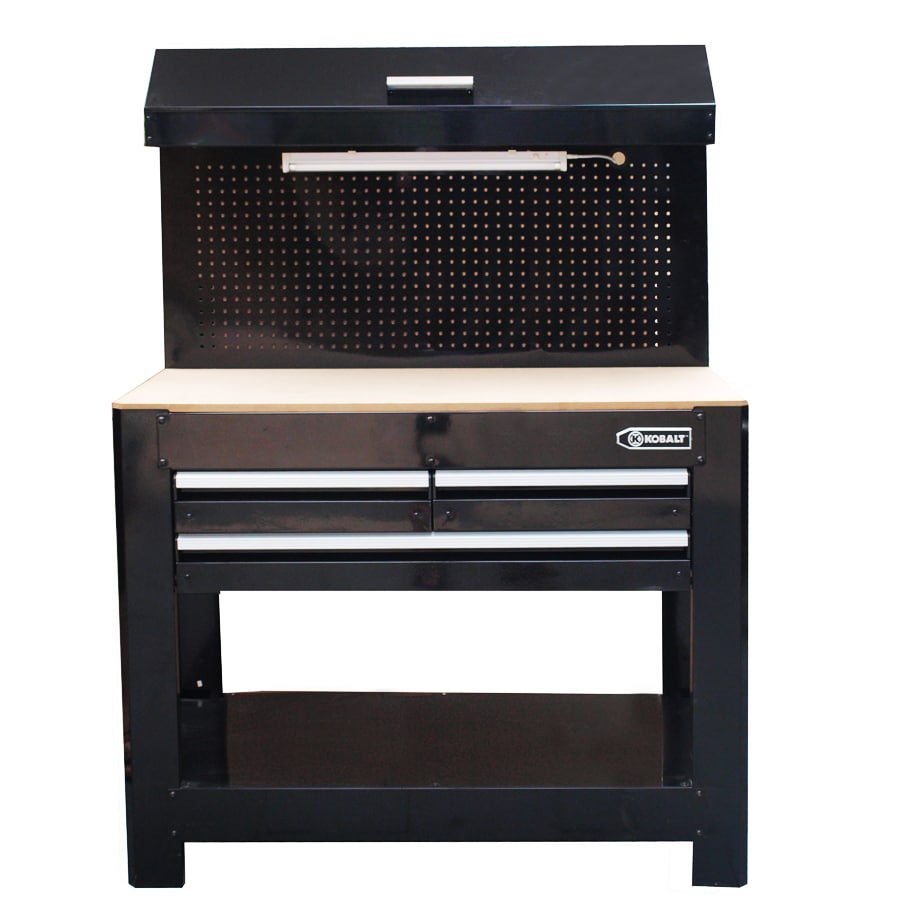 Kobalt 45in W x 36in H 3Drawer Wood Work Bench at