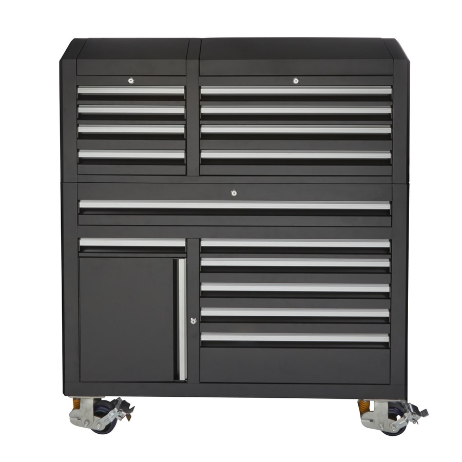 Kobalt 56 In W X 65 5 In H 15 Drawer Steel Tool Cabinet Black At