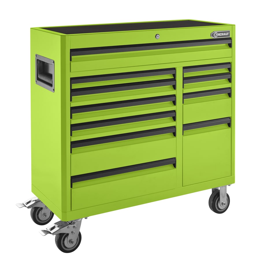 Kobalt 41-in W x 41-in H 11-Drawer Steel Rolling Tool Cabinet (Green) at