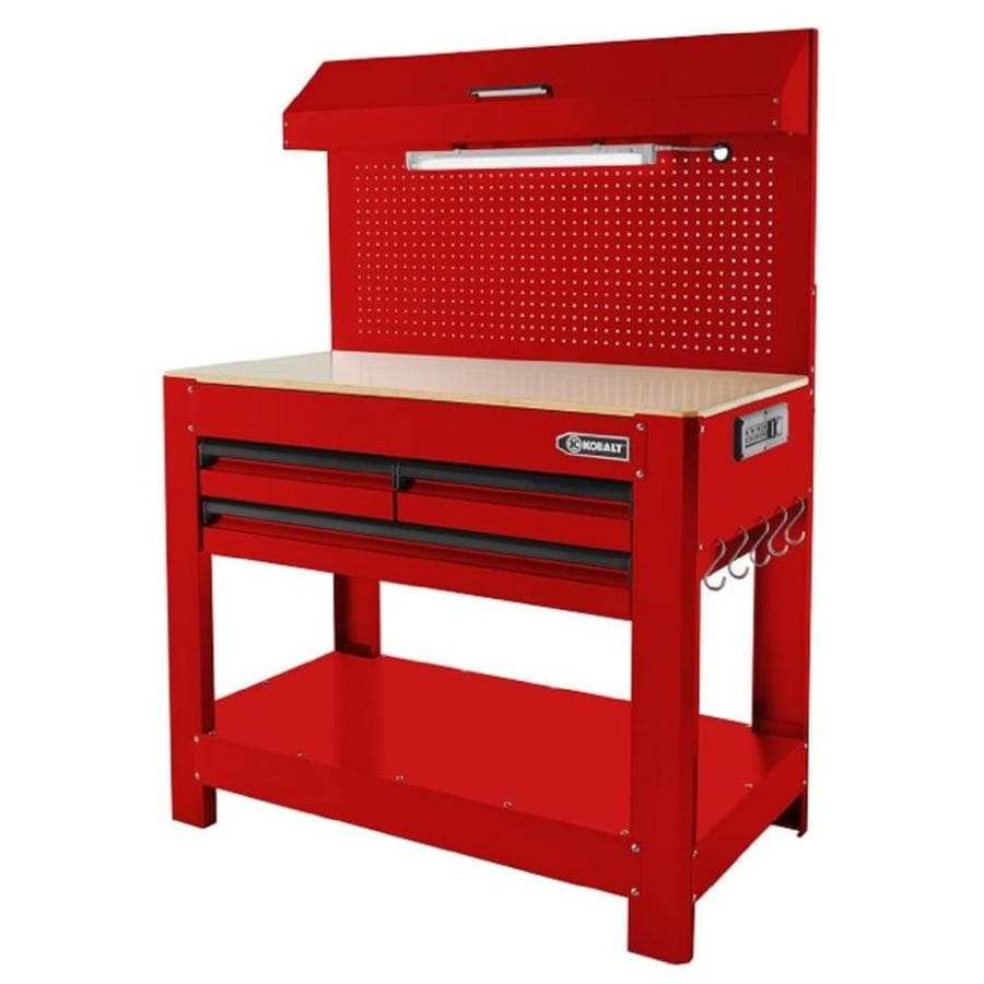 kobalt 45-in w x 36-in h 3-drawer wood work bench at lowes.com