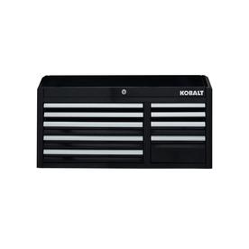 Kobalt 3000 41-in W x 22.5-in H 9-Drawer Ball-bearing Stainless Steel Tool Chest (Black)