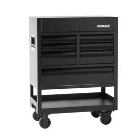 Kobalt 3000 35-in W x 47-in H 7-Drawer Ball-bearing Steel Tool Cabinet (Black)