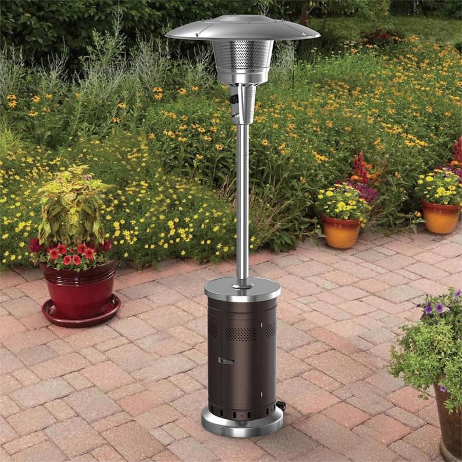 47000 Btu Mocha Steel Floorstanding Liquid Propane Patio Heater