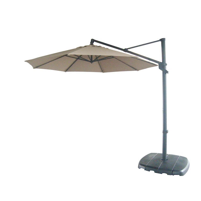 Allen Roth Offset Patio Umbrella With Base Common Ft W X 12