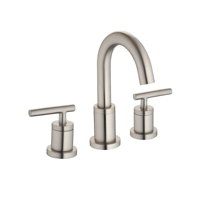 Shop Aquasource Brushed Nickel 2 Handle Bathroom Faucet Drain Included At