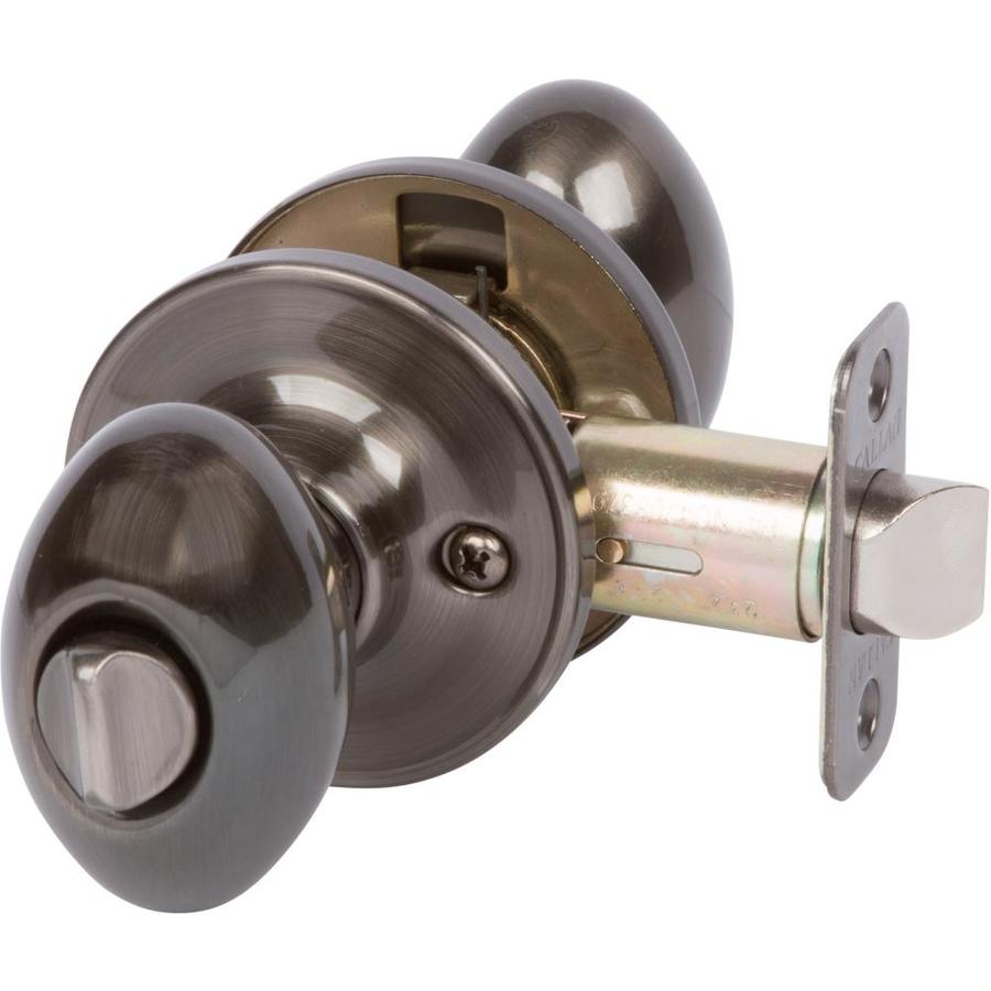 Delaney Hardware Carlyle Antique Silver No Deadbolt Privacy Door