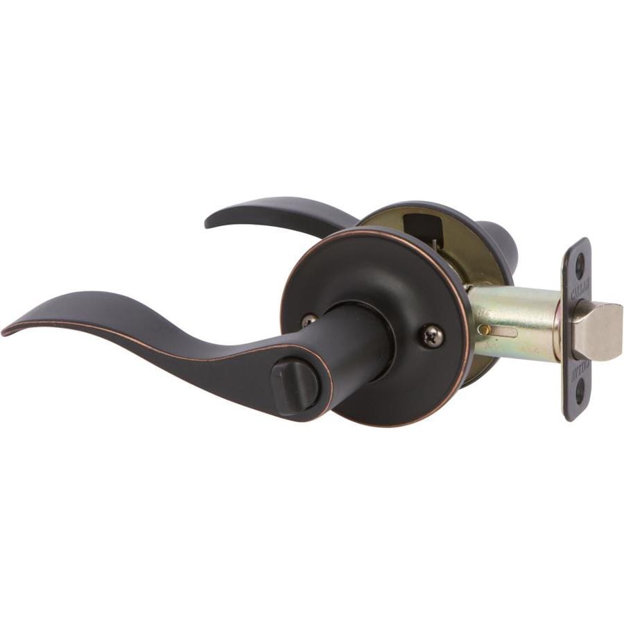 Delaney Hardware Edged Oil Rubbed Bronze Bed/Bath Door Lever at