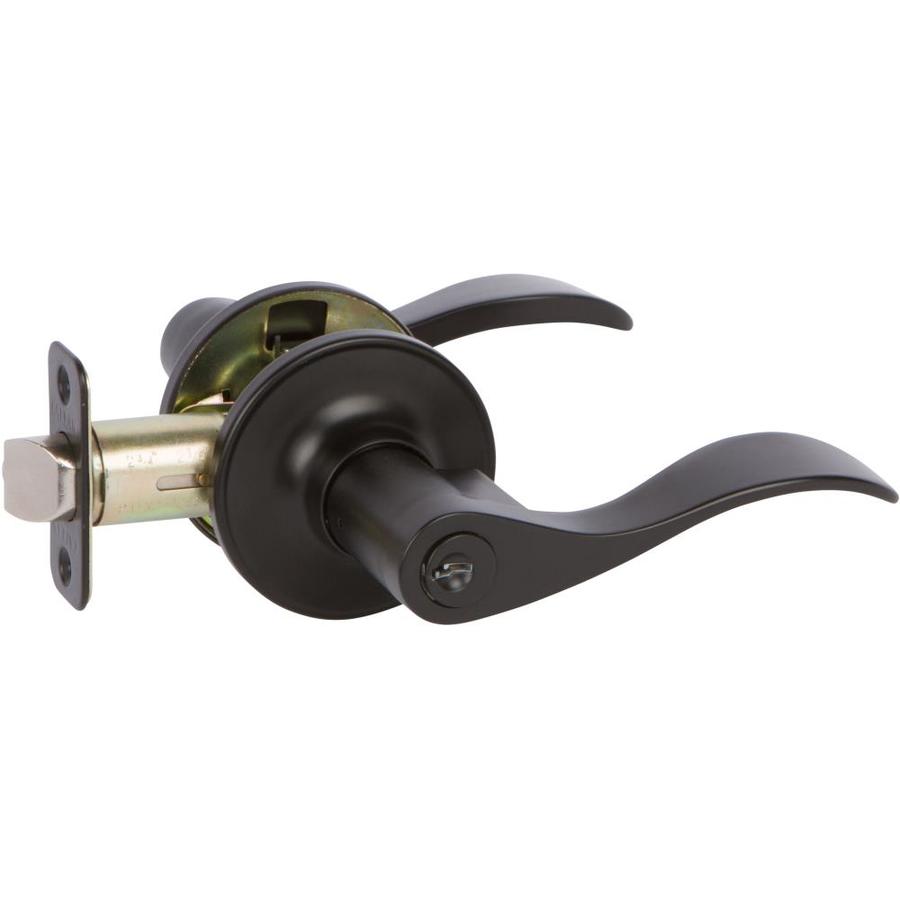 Delaney Hardware Black Reversible Keyed Entry Door Handle at